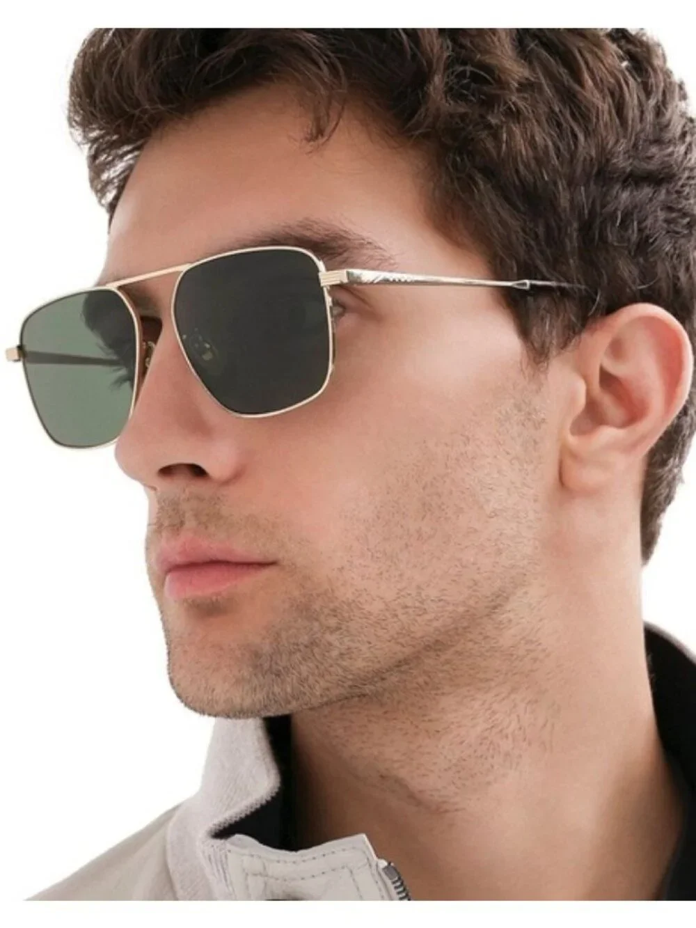 NEW GUCCI GG0743S 001 SUNGLASSES GOLD/GRAY UNISEX EYEWEAR